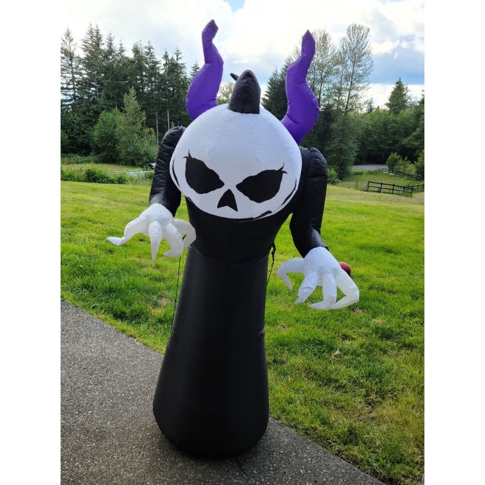 GEMMY HALLOWEEN 6 Ft Wicked Pumpkin Creeper Reaper Airblown Inflatable Tested